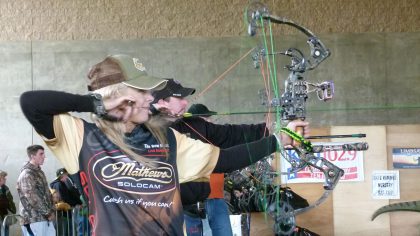 Lisa Endicott Shooting Mathews Bow